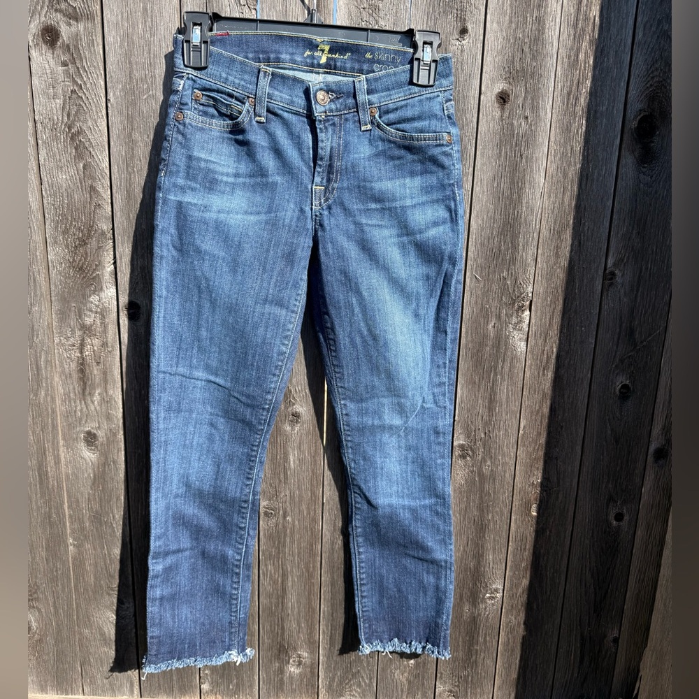 7 For All Mankind Skinny Crop & Roll Jeans